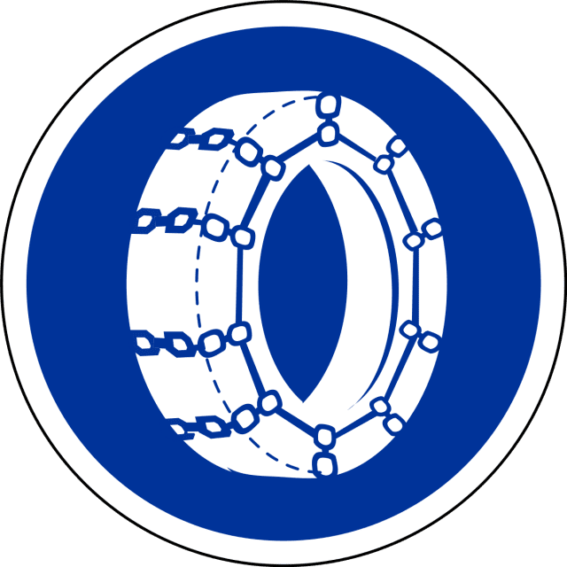 Panneau Zone chaîne neige