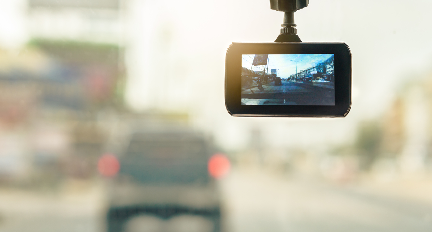 Boîte Devant Et Caméra Arrière Voiture Voiture Vidéo Véhicule Noir