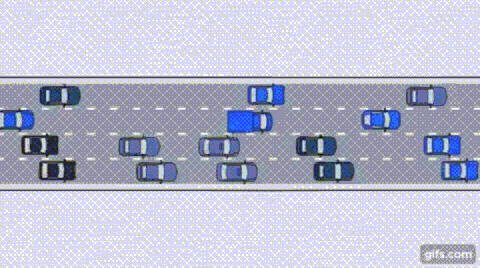 Formation d'un embouteillage