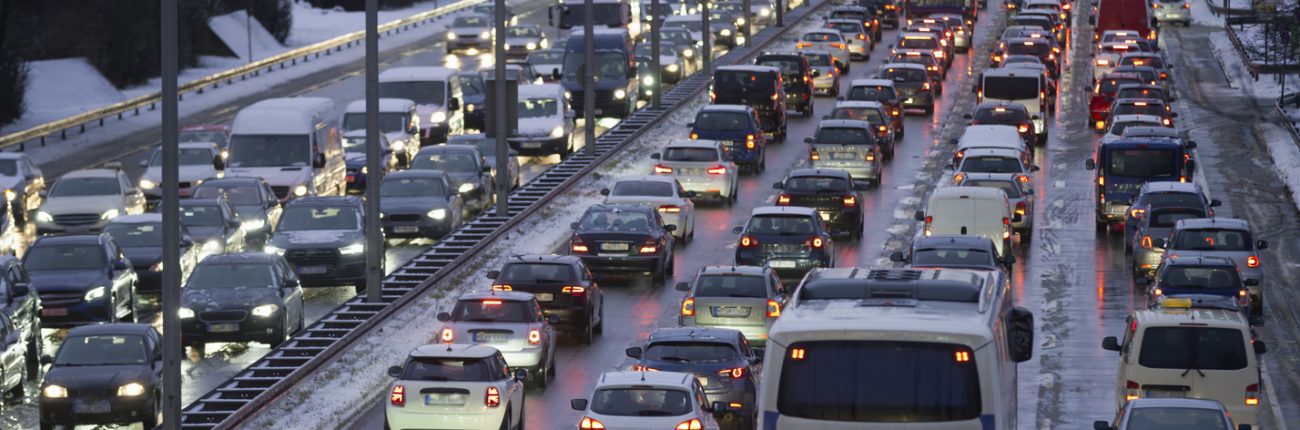 embouteillage sur l'autoroute