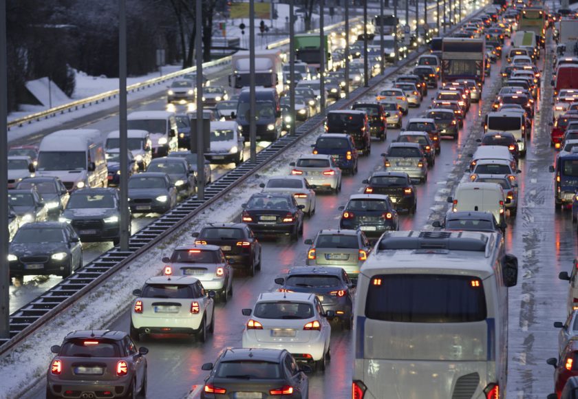 embouteillage sur l'autoroute