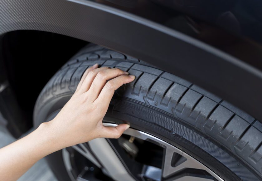 vérification de l'état du pneumatique !