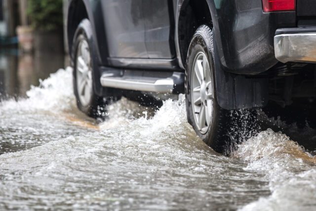 inondation de voiture