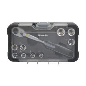 Coffret à outils Norauto 10 pièces avec clé à cliquet.