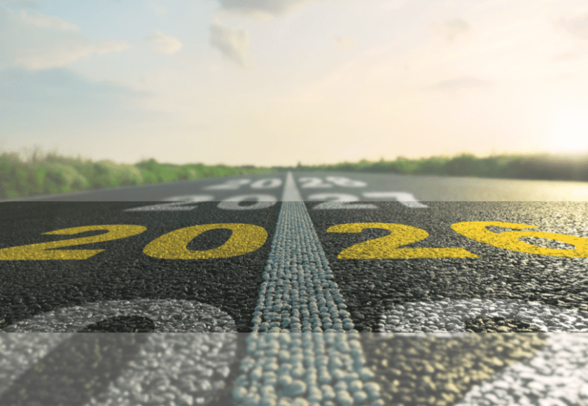 2026 inscrit sur une route pour illustrer les changements à venir pour les automobilistes